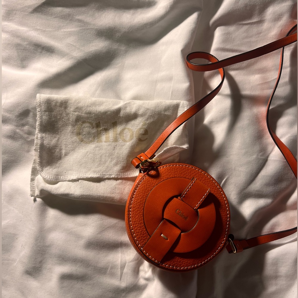 Orange circular chloe bag